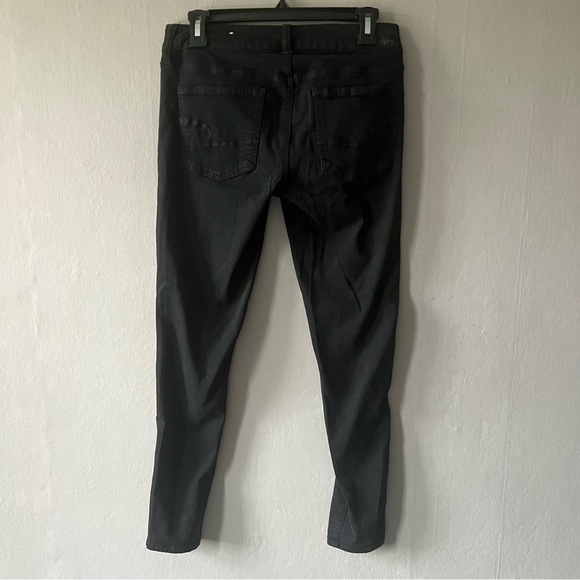 American Eagle Super Stretch Distressed Black Jeggings Size 6 - Picture 4 of 6